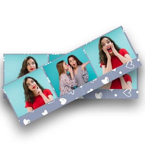 Les cadres photobooth au format bandelettes horizontales