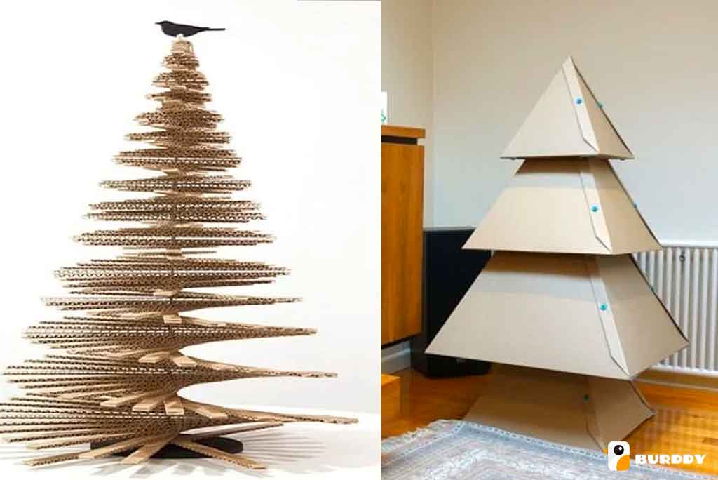 Un sapin de Noël en bois de palettes ou en carton recyclé, le must de la déco écolo