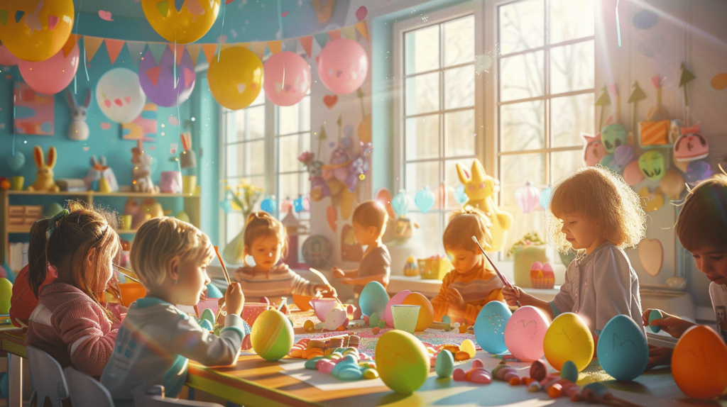 Les ateliers et activités manuelles de Pùques ont toujours du succÚs avec les enfants !